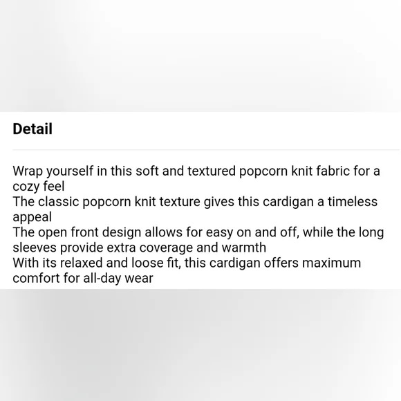 New popcorn knit cardigan - Picture 10 of 11